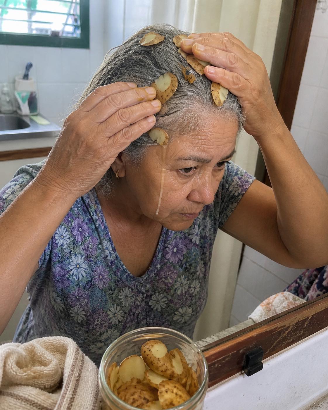 Sabia que quando você coloca casca de batata no cabelo acontece um…